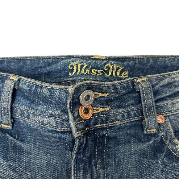 Missme Rare Y2K Denim Plaid Studded Gem Micro Mini Skirt Size Medium‎ Low Rise - Picture 6 of 12